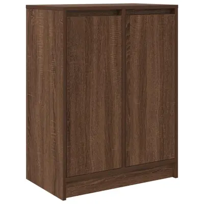 vidaXL Komoda hnědý dub 57x34x76 cm inženirski les