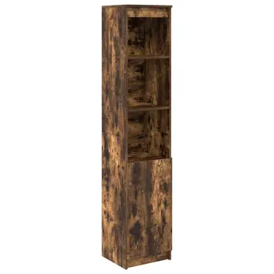 vidaXL Visoka omara dimljen hrast 37,5x35x180 cm inženirski les