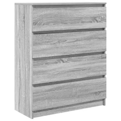 vidaXL Komoda siva sonoma 80x35x99 cm inženirski les