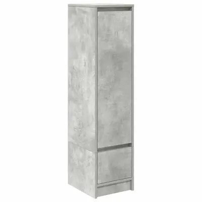 vidaXL Visoka omara betonsko siva 29,5x34x119,5 cm inženirski les