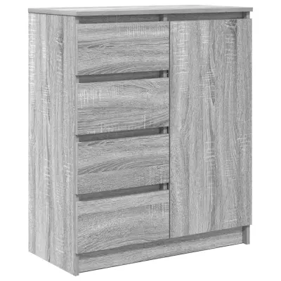 vidaXL Komoda s predali siva sonoma 71x35x84 cm inženirski les