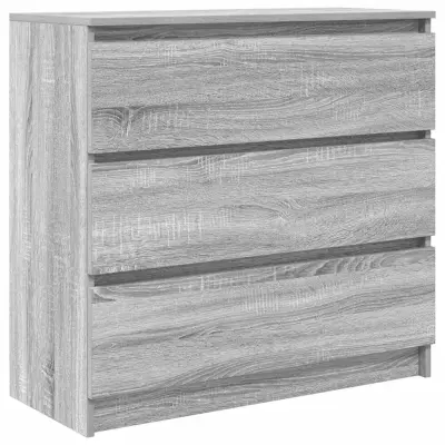 vidaXL Komoda siva sonoma 80x35x76 cm inženirski les
