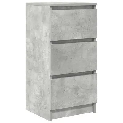vidaXL Komoda betonsko siva 37,5x35x76 cm inženirski les
