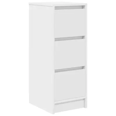 vidaXL Komoda bela 29,5x34x76 cm inženirski les