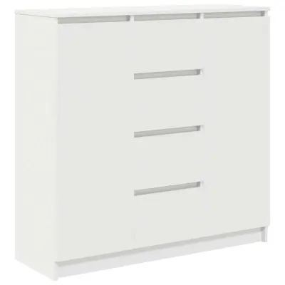 vidaXL Komoda s predali bela 100,5x35x98,5 cm inženirski les