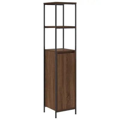 vidaXL Kopalniška omarica s policami rjavega hrasta 36x35x165 cm