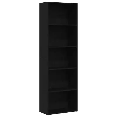 vidaXL Knjižna omara črna hrast 60x30x189 cm inženirski les
