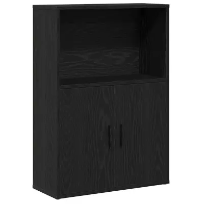 vidaXL Knjižnica Črni hrast 60x24x85 cm Izoblikovan les