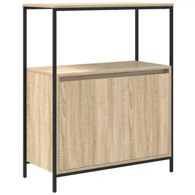vidaXL Kopalniška omarica s policami sonoma hrast 76,5x35x95 cm