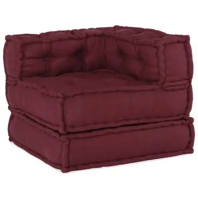 vidaXL Modularni Pouffe Maroon 70x70x54 Tkanina