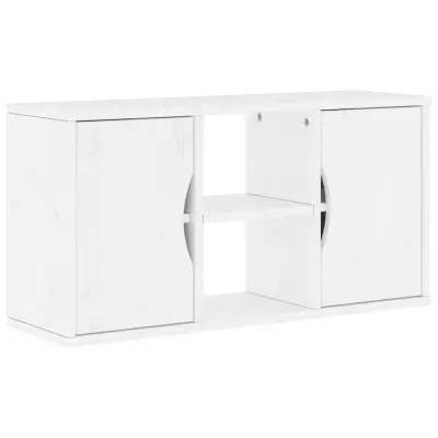 vidaXL TV omarica "ODDA" bela 79x24x40 cm masivni les bor