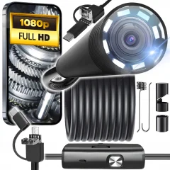 Digitalna endoskopska inšpekcijska kamera za pregled LED 8mm FULL HD 5m