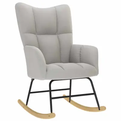vidaXL Gugalni stol Cloud Grey Fabric