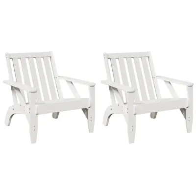 vidaXL Garden Adirondack stoli 2 kosa White 75x77x77cm masivni les bor