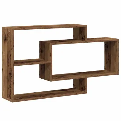 vidaXL Stenska polica iz starega lesa 104x20x58,5 cm