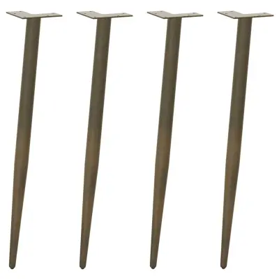 vidaXL Noge za konzolno mizico stožčaste oblike 4 kosi naravno jeklo 72-73 cm jeklo
