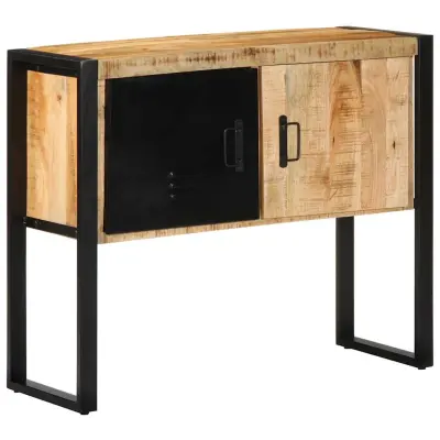 vidaXL Console Cabinet 90x35x75 cm Masivni neobdelan les Mango