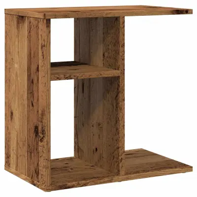 vidaXL Stranska miza Old Wood 50x30x50 cm Inženirski les