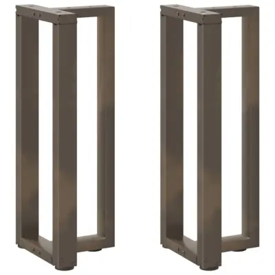 vidaXL Noge za konzolno mizico v obliki črke T, 2 kosa, črne, 25x28x(72-73) cm, jeklo