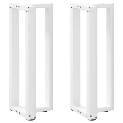 vidaXL Noge za konzolno mizico v obliki črke T, 2 kosa, bele barve, 38 x 25 x (72–73) cm, jeklo