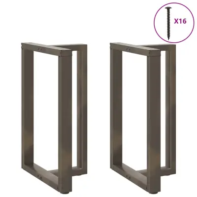 vidaXL Noge za barsko mizo v obliki črke T, 2 kosa, črne, 60x35x(90-91) cm, jeklo
