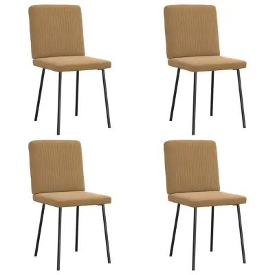 vidaXL Jedilni stoli 4 kosi rjav žamet