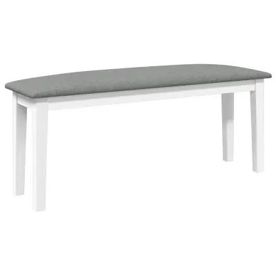 vidaXL klop 110 cm Bela masivna lesena guma