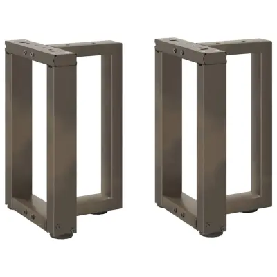 vidaXL Noge za klubsko mizico v obliki črke T, 2 kosa, črne, 38x25x(42-43) cm, jeklo
