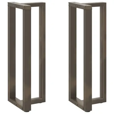 vidaXL Noge za barsko mizo v obliki črke T, 2 kosa, črne, 50x35x(110-111) cm, jeklo