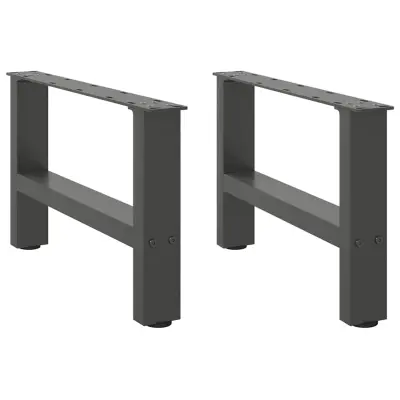 vidaXL Noge za klubsko mizico antracitne barve 2 kosa 50 x (30-31) cm jeklo