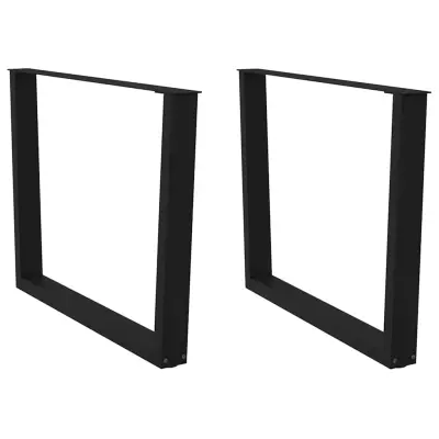 vidaXL Noge za jedilno mizo v obliki črke V, 2 kosa, črne, 100 x (72-73,3) cm, jeklo