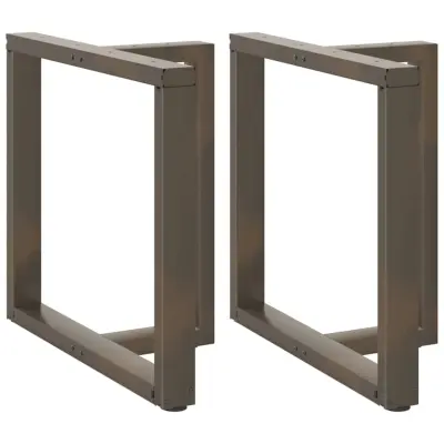 vidaXL Noge za jedilno mizo v obliki črke T, 2 kosa, črne, 80x35x(72-73) cm, jeklo