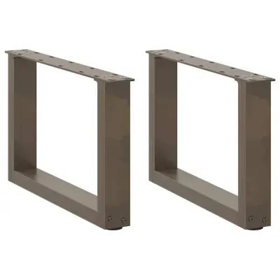 vidaXL Noge za klubsko mizico v obliki črke U, 2 kosa, naravno jeklo, 50 x (30-31) cm, jeklo