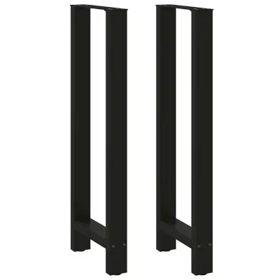 vidaXL Noge za barsko mizo črne 2 kosa 50 x (110-111) cm jeklo