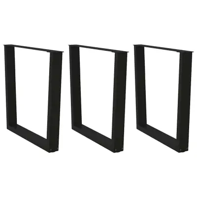 vidaXL Noge za jedilno mizo v obliki črke V, 3 kosi, črne, 80 x (72-73,3) cm, jeklo