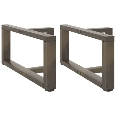 vidaXL Noge za klubsko mizico v obliki črke T, 2 kosa, črne, 70x25x(30-31) cm, jeklo