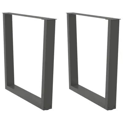 vidaXL Noge za jedilno mizo v obliki črke V 2 kosa antracit 90 x (72-73,3) cm jeklo