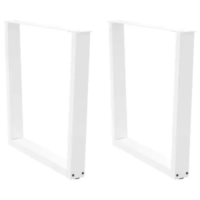 vidaXL Noge za jedilno mizo v obliki črke V, 2 kosa, bele barve, 80 x (72-73,3) cm, jeklo