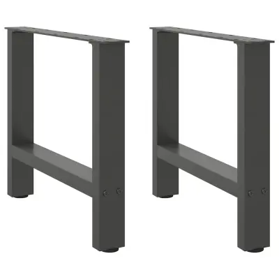 vidaXL Noge za klubsko mizico antracitne barve 2 kosa 60 x (42-43) cm jeklo