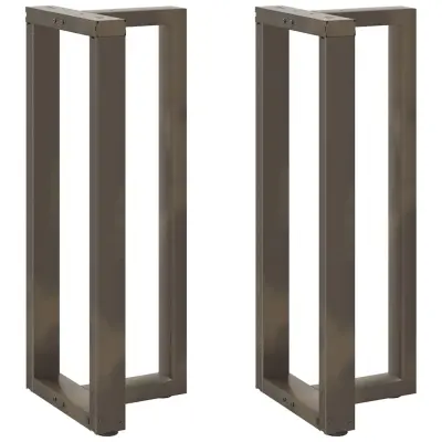 vidaXL Noge za barsko mizo v obliki črke T, 2 kosa, črne, 50x35x(100-101) cm, jeklo