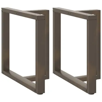 vidaXL Noge za jedilno mizo v obliki črke T, 2 kosa, črne, 70x35x(72-73) cm, jeklo