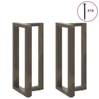 vidaXL Noge za barsko mizo v obliki črke T, 2 kosa, črne, 40x35x(90-91) cm, jeklo