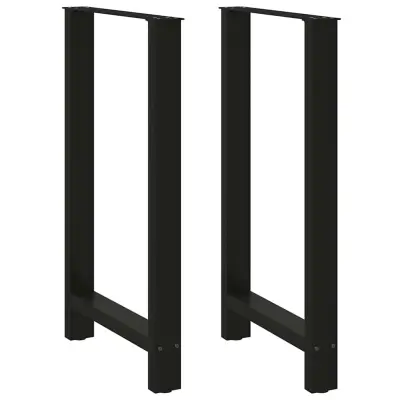 vidaXL Noge za barsko mizo črne 2 kosa 60 x (100-101) cm jeklo