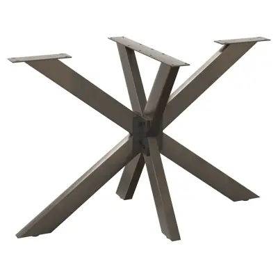 vidaXL Noge za jedilno mizo v obliki pajka črne 120x68x(72-73) cm jeklo