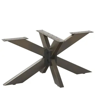 vidaXL Noga za klubsko mizico v obliki pajka črna 98x58x(42-43) cm jeklo