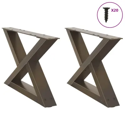 vidaXL Noge za klubsko mizico 2 kosa naravno jeklo 50 x (30-31,3) cm jeklo