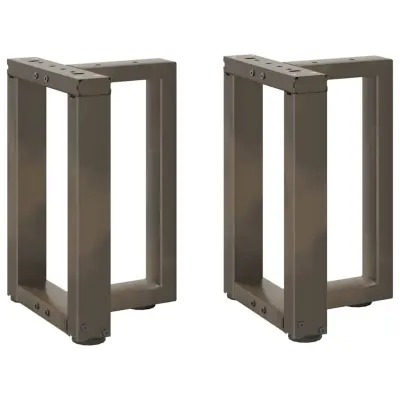 vidaXL Noge za klubsko mizico v obliki črke T, 2 kosa, črne, 28x25x(42-43) cm, jeklo