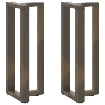 vidaXL Noge za konzolno mizico v obliki črke T, 2 kosa, črne, 38x25x(72-73) cm, jeklo