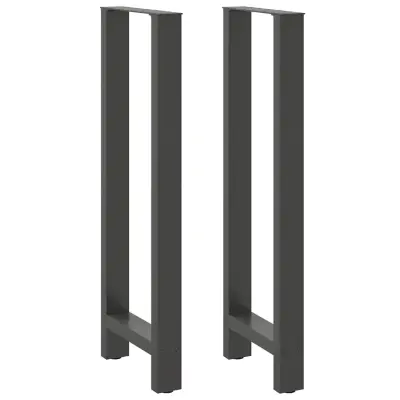 vidaXL Noge za barsko mizo antracitne barve 2 kosa 40 x (110-111) cm jeklo