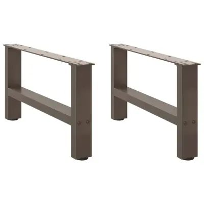 vidaXL Noge za klubsko mizico iz naravnega jekla 2 kosa 60 x (30-31) cm jeklo